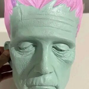 Mint Green and Pink Frankenstein Bust
